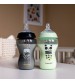 Biberon Tommee Tippee Closer to Nature, 340 ml, PP, 3 luni +, Negru/Verde, 2 buc